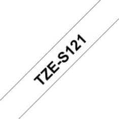 BROTHER extrémně přilnavá páska TZE-S121/ průsvitná-černá/ 9mm