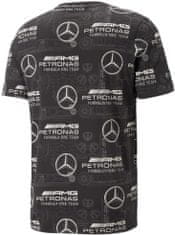 Mercedes-Benz tričko PUMA AOP černo-bielo-šedé XL
