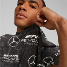 Mercedes-Benz tričko PUMA AOP černo-bielo-šedé L