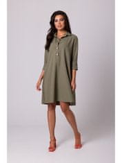 BeWear Dámske košeľové šaty Ganiervydd B257 olivová XL