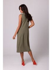 BeWear Dámske midi šaty Annaree B254 olivová XL