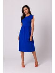 BeWear Dámske midi šaty Clariwse B262 kráľovsky modrá XL