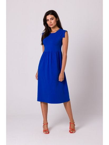 BeWear Dámske midi šaty Clariwse B262 kráľovsky modrá
