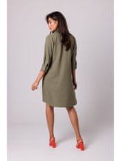 BeWear Dámske košeľové šaty Ganiervydd B257 olivová XL