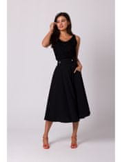 BeWear Dámska midi sukňa Guinemrei B265 čierna XL