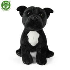 Rappa Plyšový pes stafordšírsky bulteriér 30 cm čierny ECO-FRIENDLY
