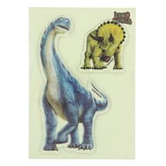 Dino World ASST | Gélové samolepky Glibbies , Camarasaurus, Triceratops, 2ks