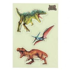 Dino World ASST | Gélové samolepky Glibbies , Tyrannosaurus rex, Pterandon, Giganotosaurus, 3ks