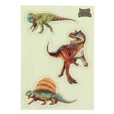 Dino World ASST | Gélové samolepky Glibbies , Kritosaurus, Allosaurus, Dimetrodon, 3ks
