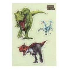 Dino World ASST | Gélové samolepky Glibbies , Tyrannosaurus rex, Compsoqnathus, Carnotaurus, 3ks