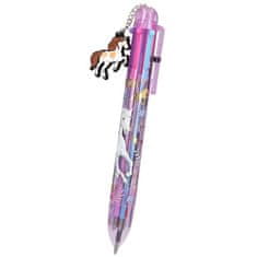 Miss Melody Šesťfarebné pero , Ružová, prívesok koník
