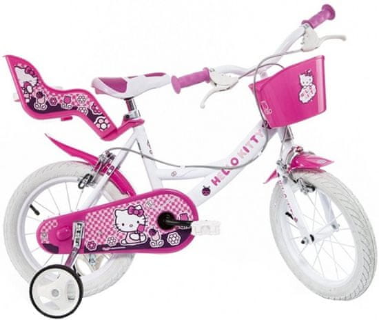 DINO Hello Kitty detské bicykle dievčatá, 16", 27 cm