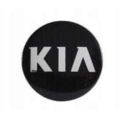 BB-Shop Krytky emblémov KIA čierne 58 mm sada 4 kusov