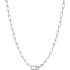 Liu.Jo Elegantný oceľový náhrdelník s kryštálmi Identity LJ1795