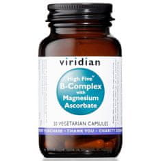 VIRIDIAN nutrition High Five B Complex with Magnesium Ascorbate, 30 kapsúl