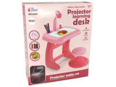 Lean-toys Kresliaci stôl Stolička Projektor Ružové perá Obrázky