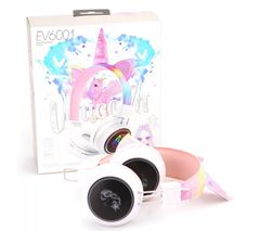 Zapardrobnych.sk Bluetooth slúchadlá Unicorn Colorful Glow s mikrofónom EV6001- Bílé