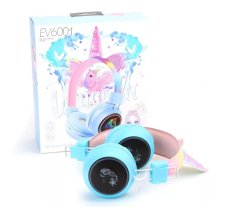Zapardrobnych.sk Bluetooth slúchadlá Unicorn Colorful Glow s mikrofónom EV6001, Modré