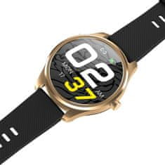 Gino Rossi Pánske inteligentné hodinky Sw012-4 zlatá/čierna + dodatočný náramok (Sg007d)