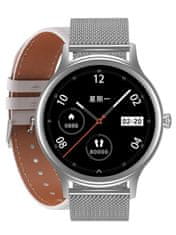 Pacific Inteligentné hodinky pre ženy 18-4 – náramok + remienok: strieborná/biela (Sy015d)
