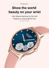 Pacific Inteligentné hodinky pre ženy 18-5 – náramok + remienok: strieborná/ružová (Sy015e)