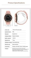 Pacific Dámske inteligentné hodinky 18-7 – dva pruhy: biela/ružová (Sy015g)