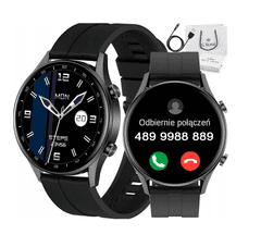 Gino Rossi Pánske inteligentné hodinky Sw019-2 Black/Black (Sg014b) Telefonovanie