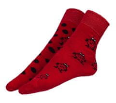 Ponožky Lienky - 35-38 - červená, čierna