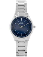 BISSET Dámske hodinky Bsbe67 – strieborné/modré (Zb557c)
