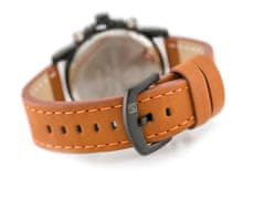 NaviForce Pánske analógové a digitálne hodinky s krabičkou Cyclone oranžová