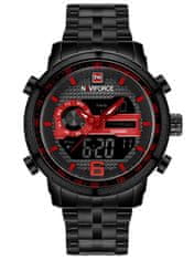 NaviForce Pánske hodinky – Nf9119 (Zn066d) – čierno/červené