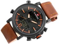 NaviForce Pánske hodinky – Nf9135 (Zn076f) – hnedé/oranžové + krabička