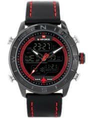 NaviForce Pánske hodinky – Nf9144 (Zn077b) – čierne/červené + krabička
