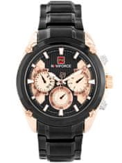 NaviForce Pánske hodinky – Nf9113 (Zn078c) – čierne/ružové + krabička