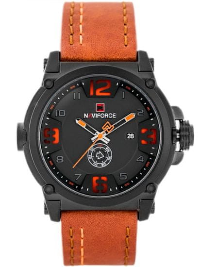 NaviForce Pánske hodinky – Nf9099 (Zn079c) – oranžové + krabička