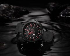 NaviForce Pánske hodinky - Nf9107 (Zn080b) - čierna/červená + krabička