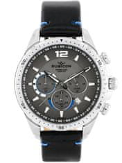 Rubicon Pánske hodinky Rncd98 - Chronograf (Zr095c) Čierno/Strieborný