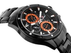 NaviForce Pánske hodinky - Nf9149 (Zn090a) čierna / oranžová + krabička