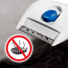 Netscroll Elektrický hrebeň proti blchám pre domáce zvieratá, účinne odstraňuje blchy a špinu, bezpečný pre dlhosrsté a krátkosrsté mačky a psy, jednoduché použitie, FleaComb