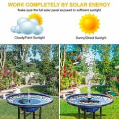 Netscroll Solárna plávajúca vodná fontána, ideálna do záhrad a rybníkov, jednoduchá inštalácia, energeticky úsporná, kúpeľ pre vtáky, FountainStar