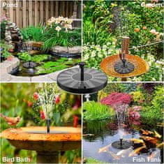 Solárna plávajúca vodná fontána, ideálna do záhrad a rybníkov, jednoduchá inštalácia, energeticky úsporná, kúpeľ pre vtáky, FountainStar