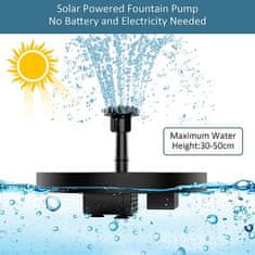 Netscroll Solárna plávajúca vodná fontána, ideálna do záhrad a rybníkov, jednoduchá inštalácia, energeticky úsporná, kúpeľ pre vtáky, FountainStar