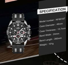 NaviForce Pánske hodinky Nf8019t - Chronograf (Zn125a) + krabička