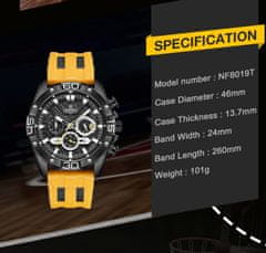 NaviForce Pánske hodinky Nf8019t - Chronograf (Zn125c) + krabička