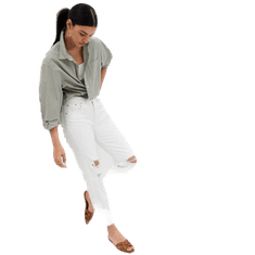 Gap Biele rovné džínsy s vysokým vzrastom GAP_571077-00 29