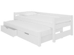 nabbi Detská posteľ s prístelkou Filis 90x200 cm - biela