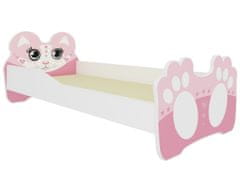 nabbi Detská posteľ s matracom Pinkie 80x160 cm - biela / ružová