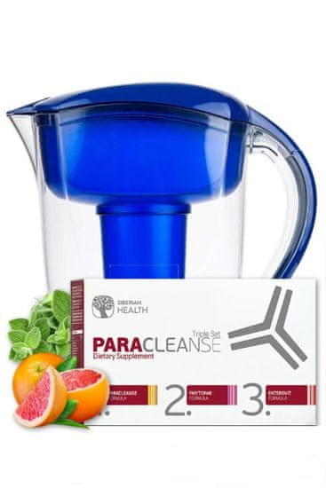 EHM Očista od parazitov a detoxikácia s bylinnou kúrou PARACLEANSE SET + Alkalická ionizovaná voda z filtračnej kanvice 3,5l + DARČEK Pivovarské kvasnice 1bal.
