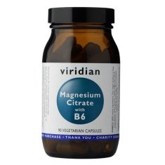 VIRIDIAN nutrition Magnesium Citrate with Vitamín B6 (Horčík s vitamínom B6), 90 kapsúl