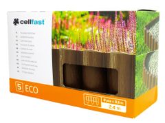 Cellfast Plastová záhradná palisáda hnedá 2,4 m
